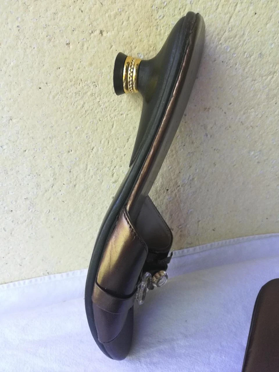 Mules cor Bronze de salto médio dourado tamanho 38 (imperfeições) – photo 10